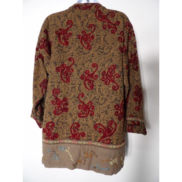 Cedar Canyon Clothing Company Jacket Shacket Medium Brown Maroon Button Vtg - Picture 5 of 10